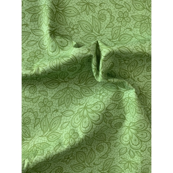 Tecido Tricoline 100% Algodão Nacional Estampado em Tons de Verde ...