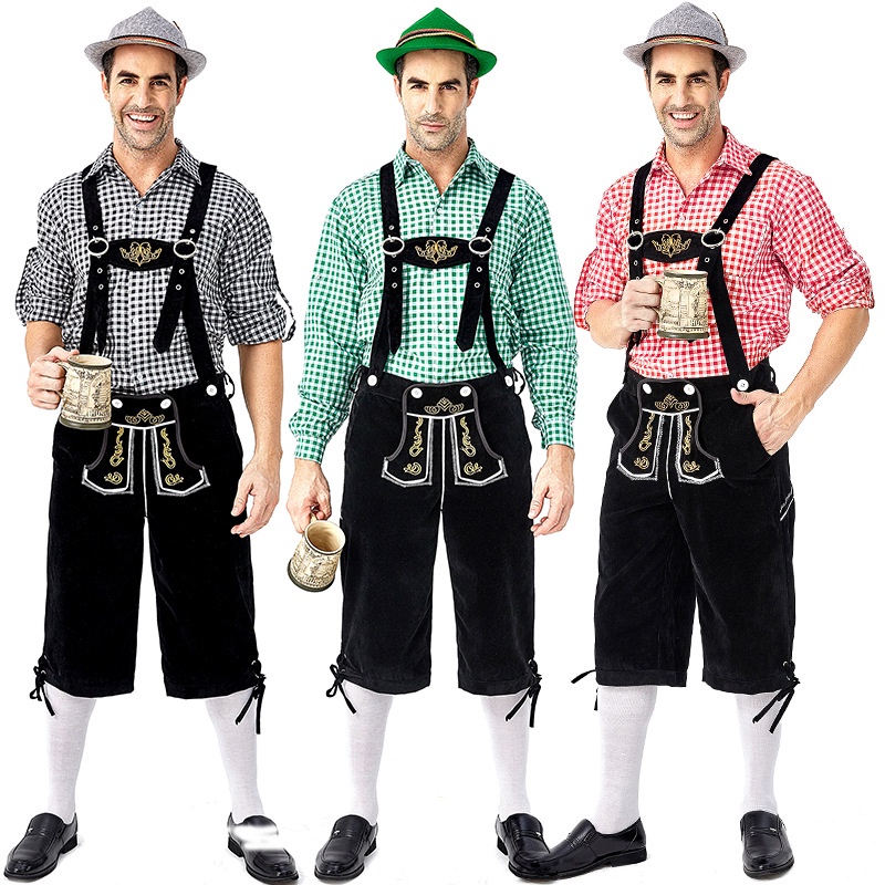 Fantasias De Festa Masculina Oktoberfest Plus Size Tradicional De Cerveja Bavarian Alemã Cosplay Roupa Do Festival