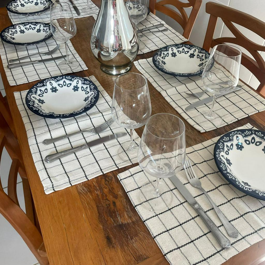 Jogo Americano Artesanal Tear 7 Peças