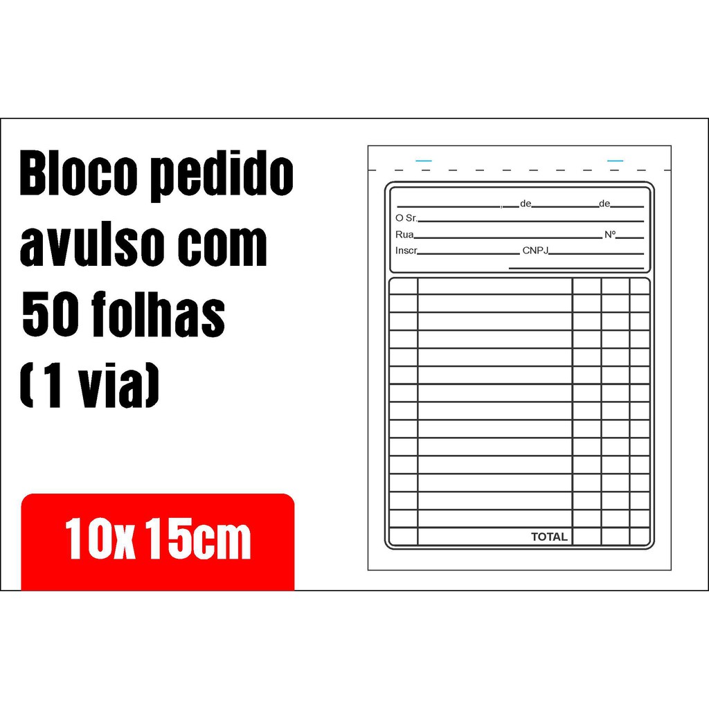 5 Blocos Pedido Recibo Comercial 10x15cm Shopee Brasil 4609