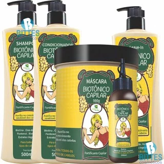 Kit Biotônico Capilar Fortificante Crescimento Hábito Cosméticos