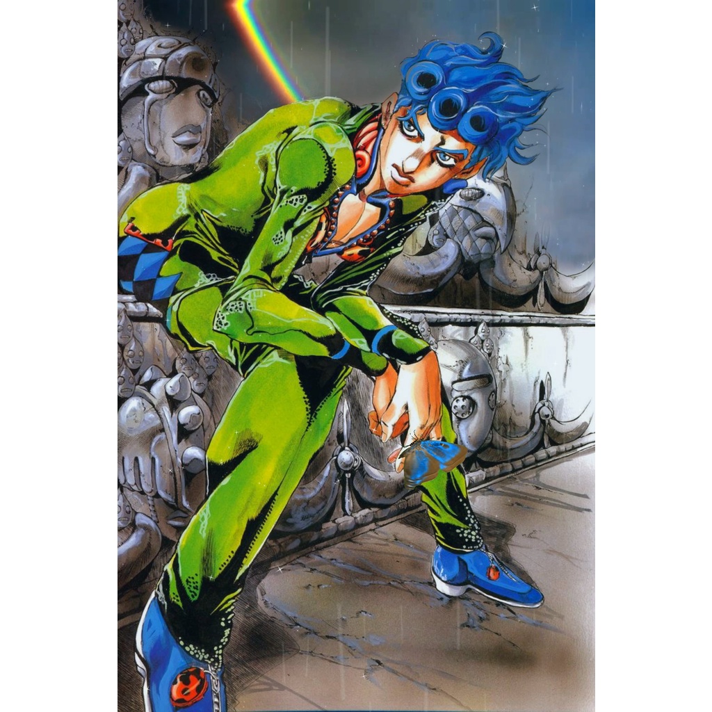 Placas holográficas Decorativas - Giorno Giovanna - Anime Jojo's