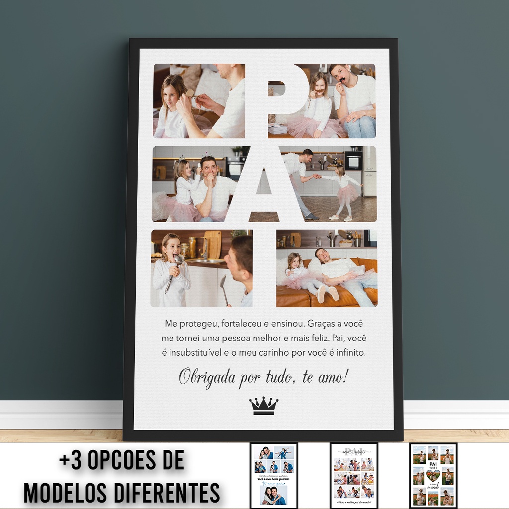 Quadro Decorativo Dia Dos Pais Personalizado Shopee Brasil 8365