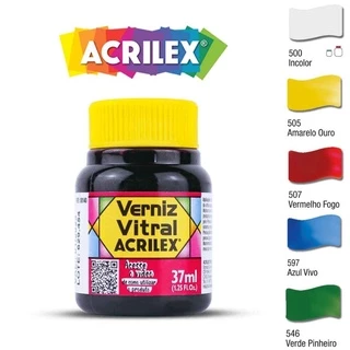Verniz Vitral Acrilex 37ml - Verniz para Vidro
