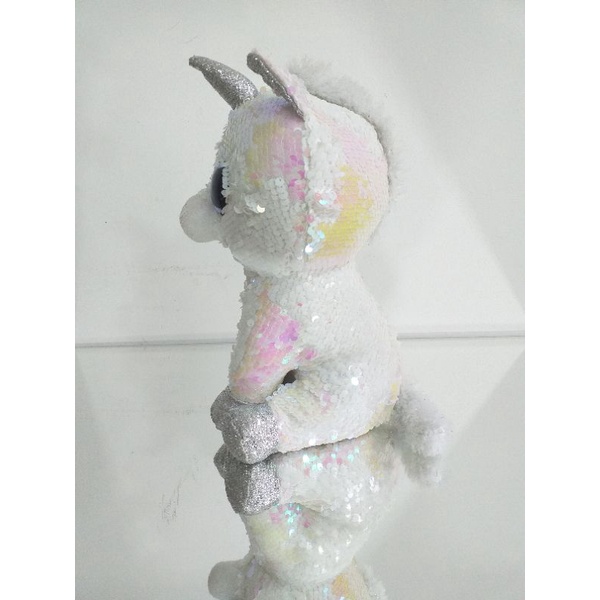 Boneco Unicornio Beanie Boos Ty Grande com Lantejoulas. Shopee Brasil