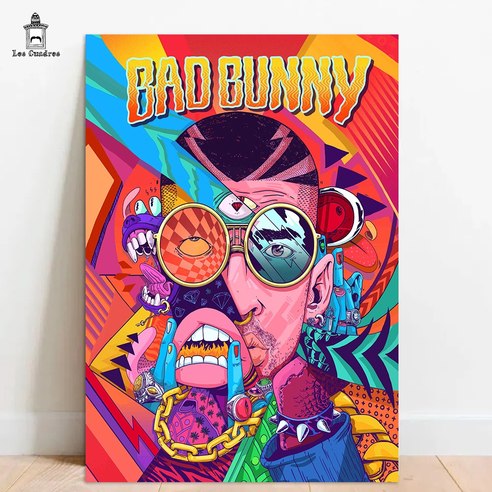 Quadros do Bad Bunny em MDF 28x20cm | Shopee Brasil