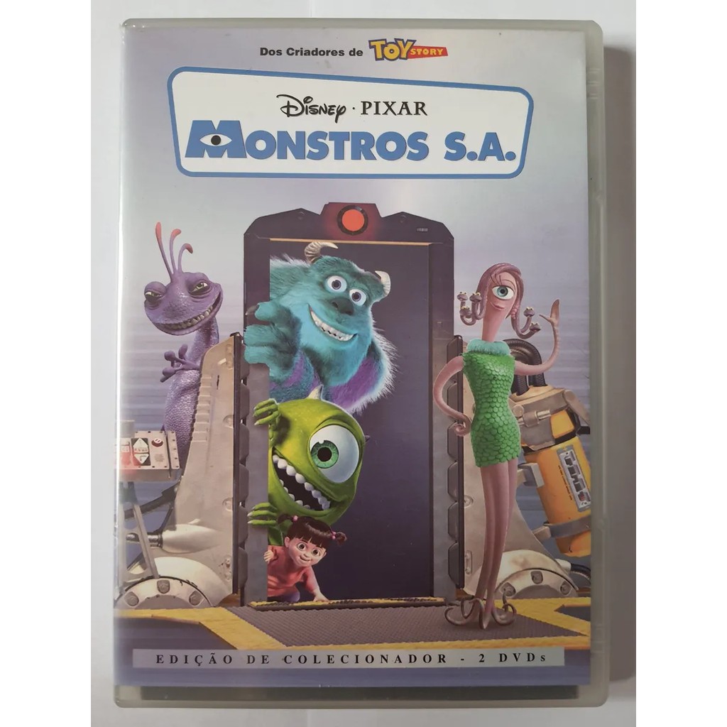 Coleção com 5 Filmes Infantis em Dvd Toy Story e Monstros Sa