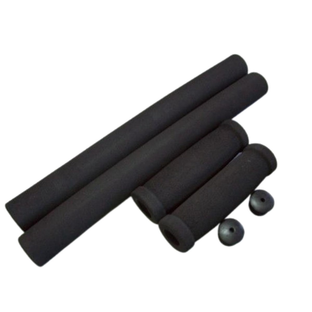 Manopla Guidão Bicicleta moto Beach Espuma Jogo 4 peças Preto Global punho Bike MTB com acabamento Universal