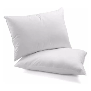 Kit Com 2 Travesseiros Fibra Mista 65cm x 45cm Antialérgico Antimofo