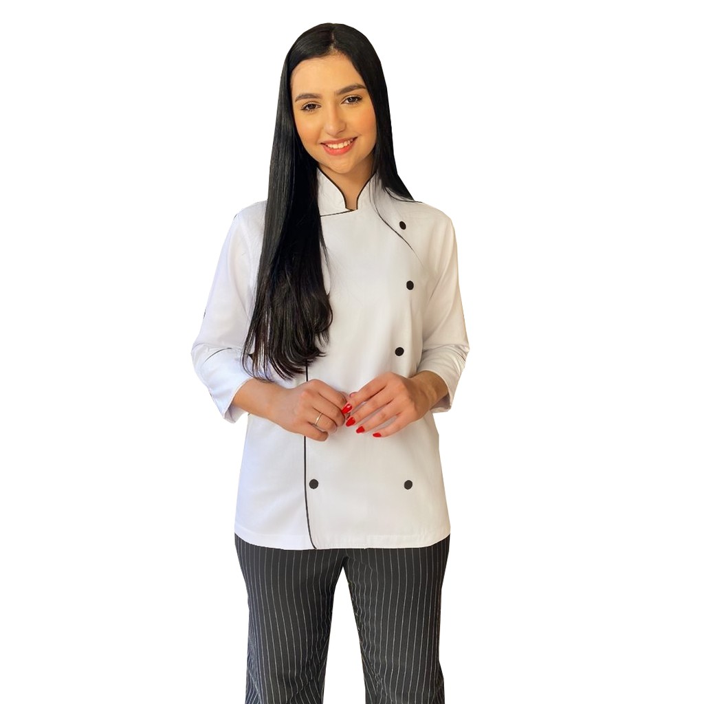 Dolma Chef Cozinha uniforme profissional De Manga Longa gastronomia ...