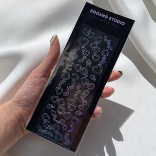 [SOOANG STUDIO] Love chains/Holographic/Transparent Korean stickers
