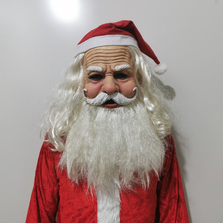 Máscara De Papai Noel Cosplay Adulto Kids Natal De Látex Shopee Brasil