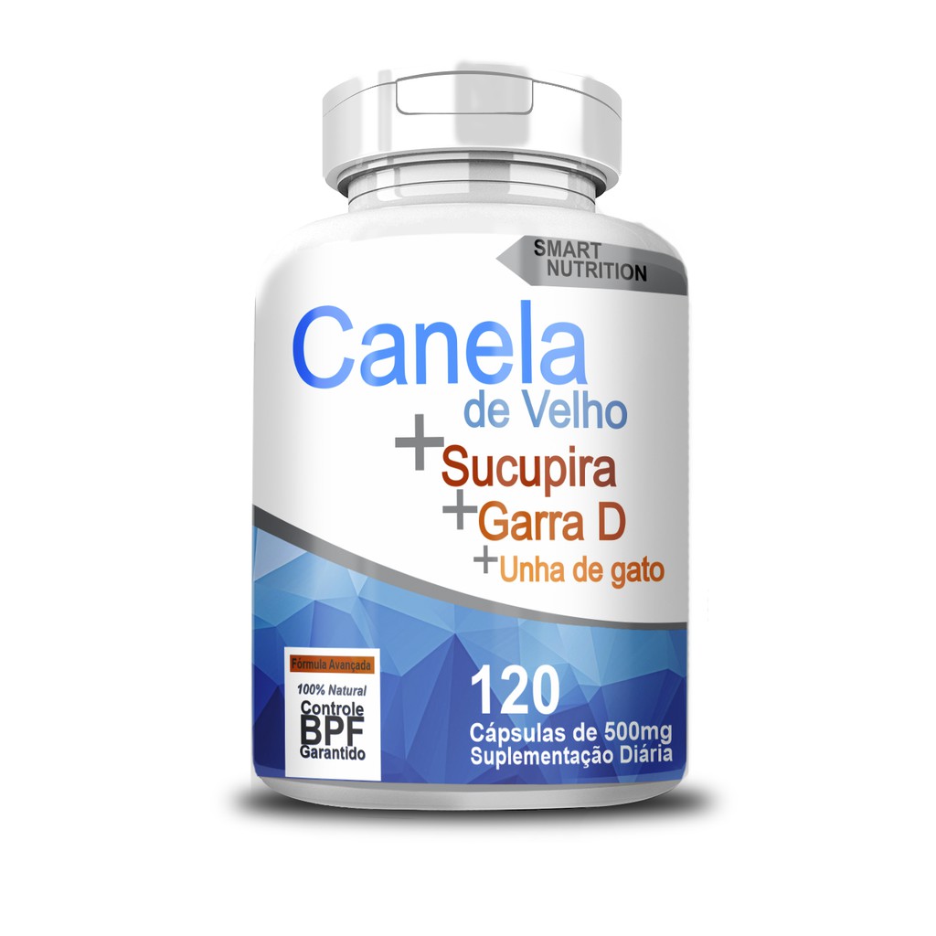 Canela De Velho + Sucupira + Garra D + Unha De Gato, 120 Cápsulas ...
