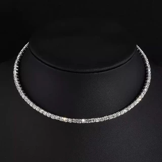 Colar Gargantilha Choker com zircônias strass Modelo Feminino Moda Tendência