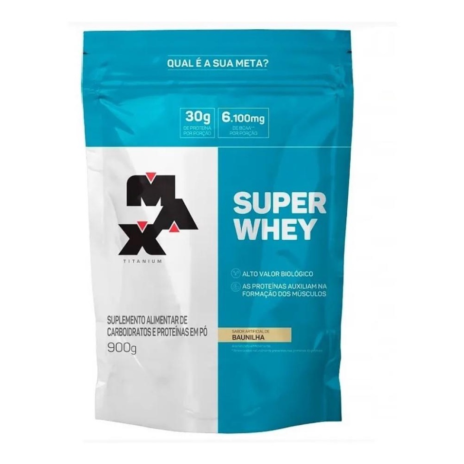 Super Whey Concentrado Baunilha 900g – Max Titanium