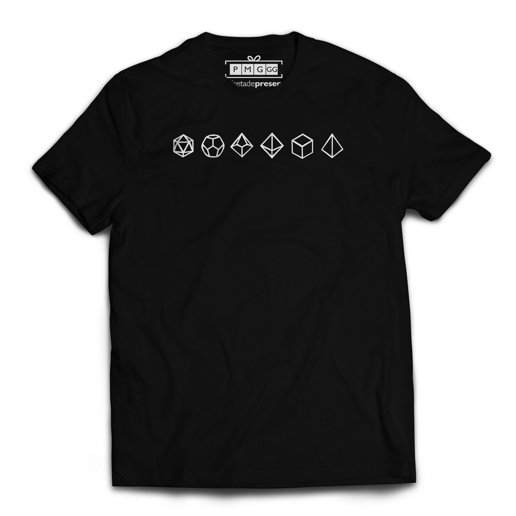Camiseta Masculina Rpg Dados D20 D6 Rpg De Mesa Jogo Game Rolagem Lado