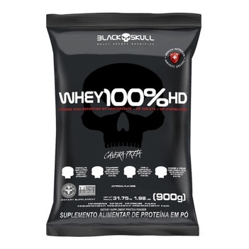 Whey Protein 100 HD 900g Concentrado E Isolado BlackSkull