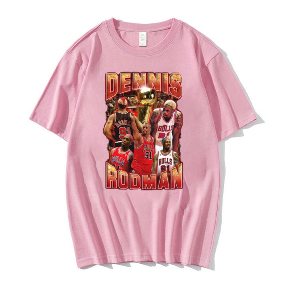 Camiseta Basica Camisa Dennis Rodman 91 Chicago Bulls Lenda Nba