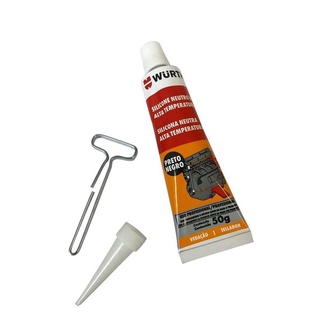 Silicone Neutro Alta Temp Wurth Cinza 60g 5986318162 W-Max