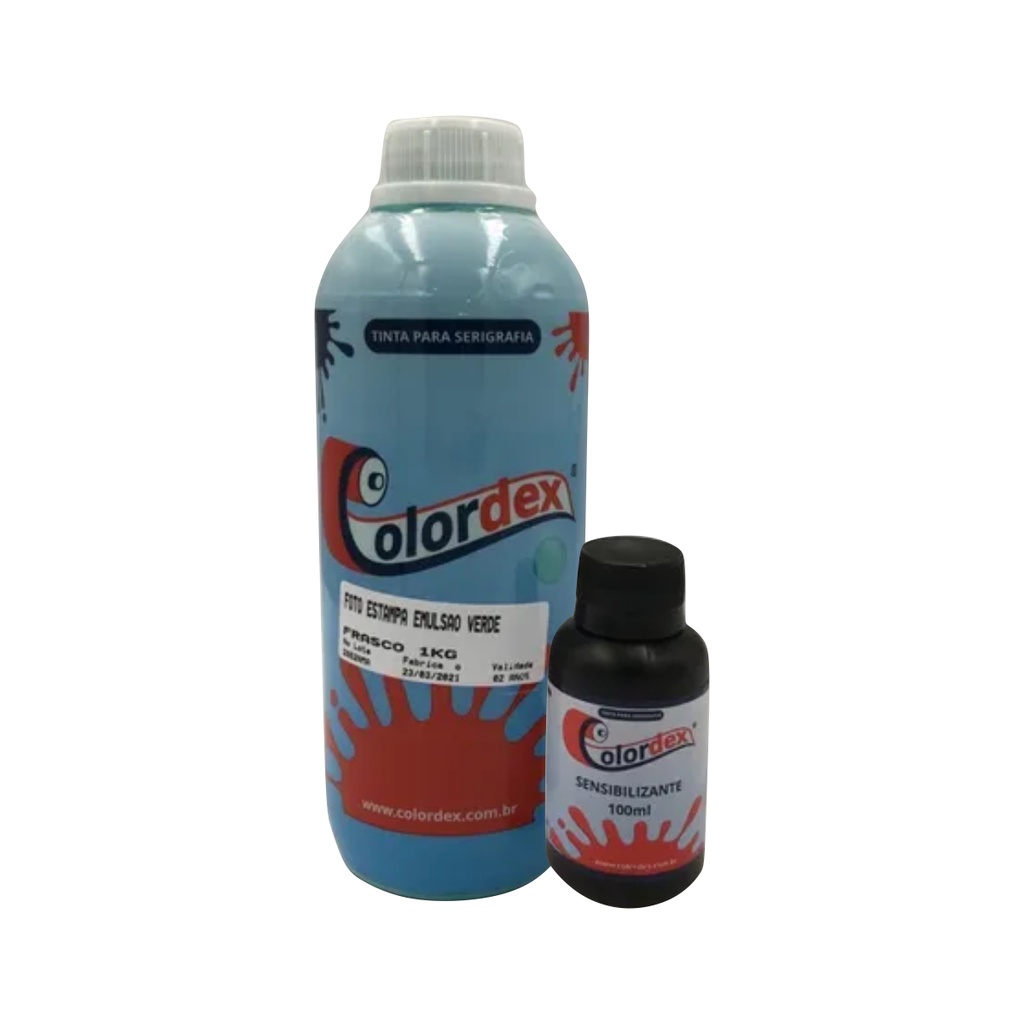 Emulsão Verde + Sensibilizante Serigrafia Silk Screen a Base de Agua estampa pintura