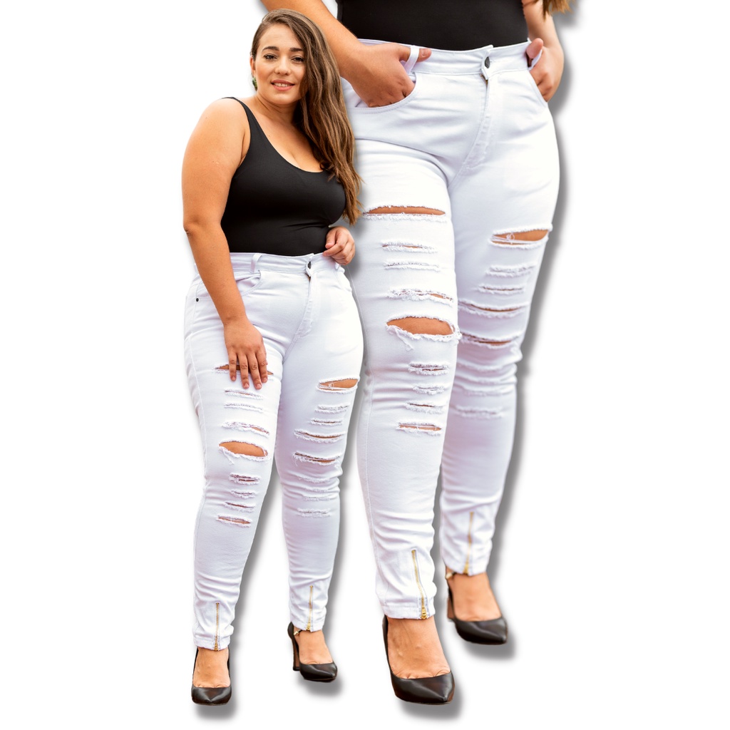 Calça Feminina Plus Size Confortável Ballad Preta Zíper Feminino