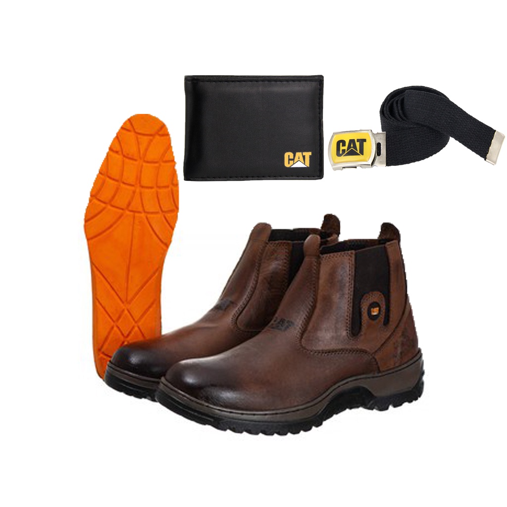 Bota Caterpillar Masculino Tênis Couro Ecológico Promoção Imperdível dia  dos pais - Escorrega o Preço