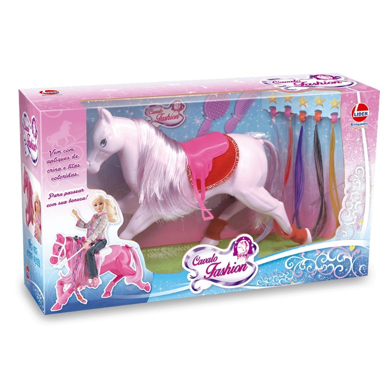 Cavalo Fashion Com Acessórios - Rosa - Líder Brinquedos As brincadeiras de  faz de conta com bonecas ganham novas histórias com o Cavalo Fashion  Líder., By Balloon Kids