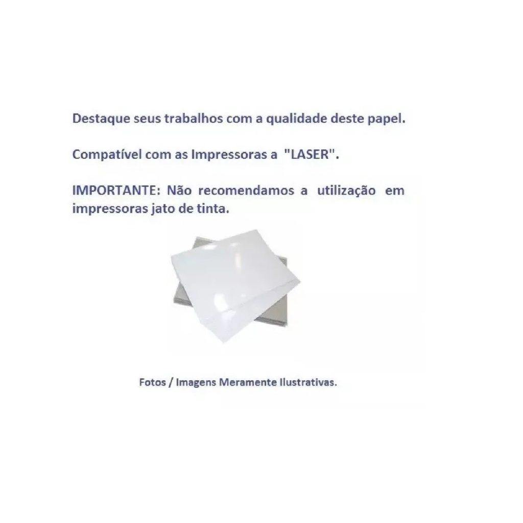 100 Folhas Papel Couche 170g Branco Brilho Impressora Laser Shopee Brasil 1239