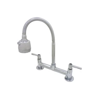 Torneira Misturador Cozinha Gourmet Tubo Flexível Cromado 2 Jato Mesa Meli