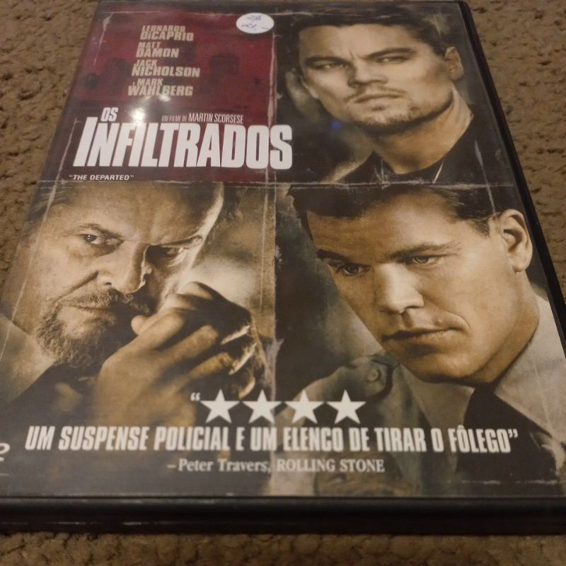 DVD Os Infiltrados com Leonardo Dicaprio Matt Damon e Jack Nicholson ...