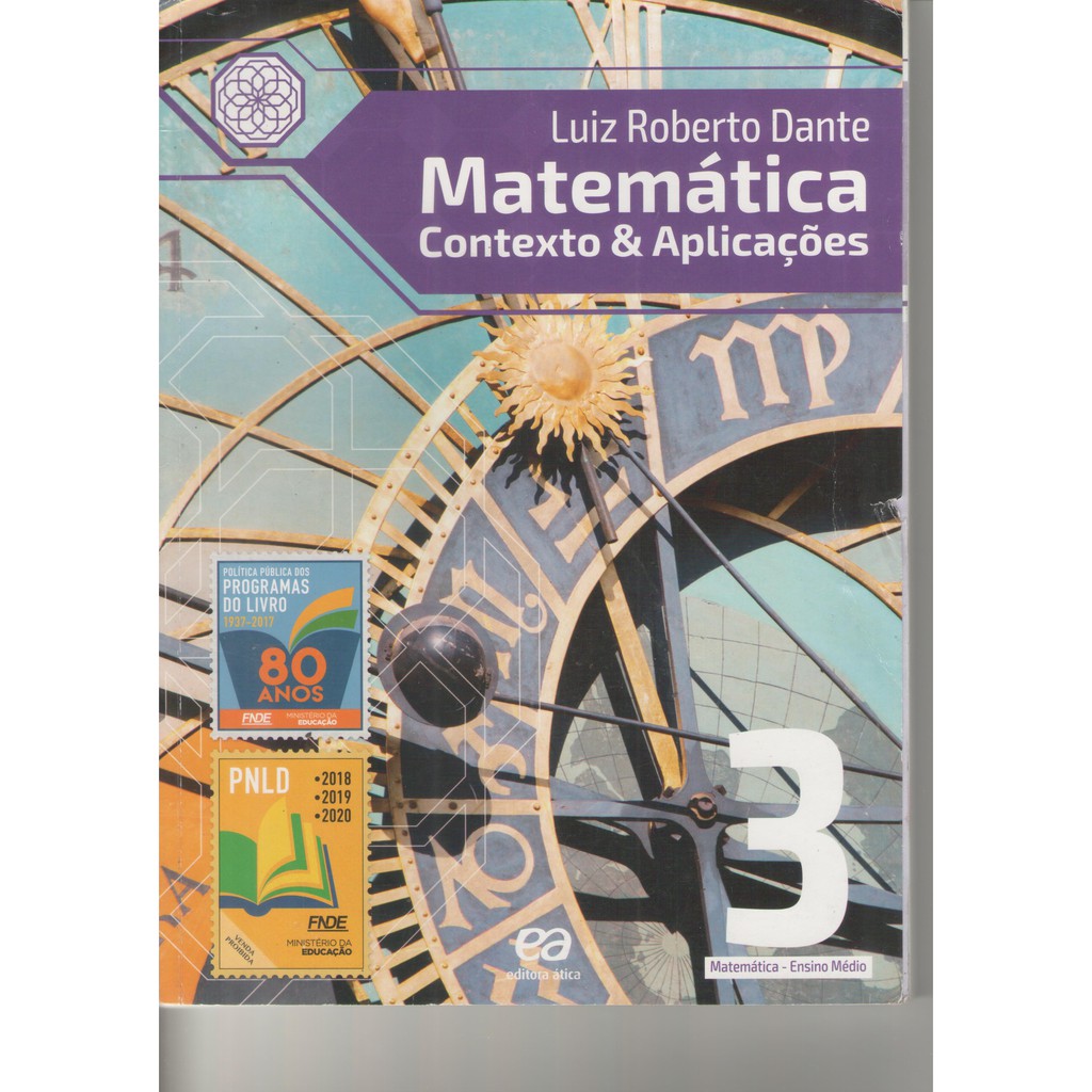 Matemática Contexto &amp; Aplicações volume 3 Luiz Roberto Dante | Shopee ...