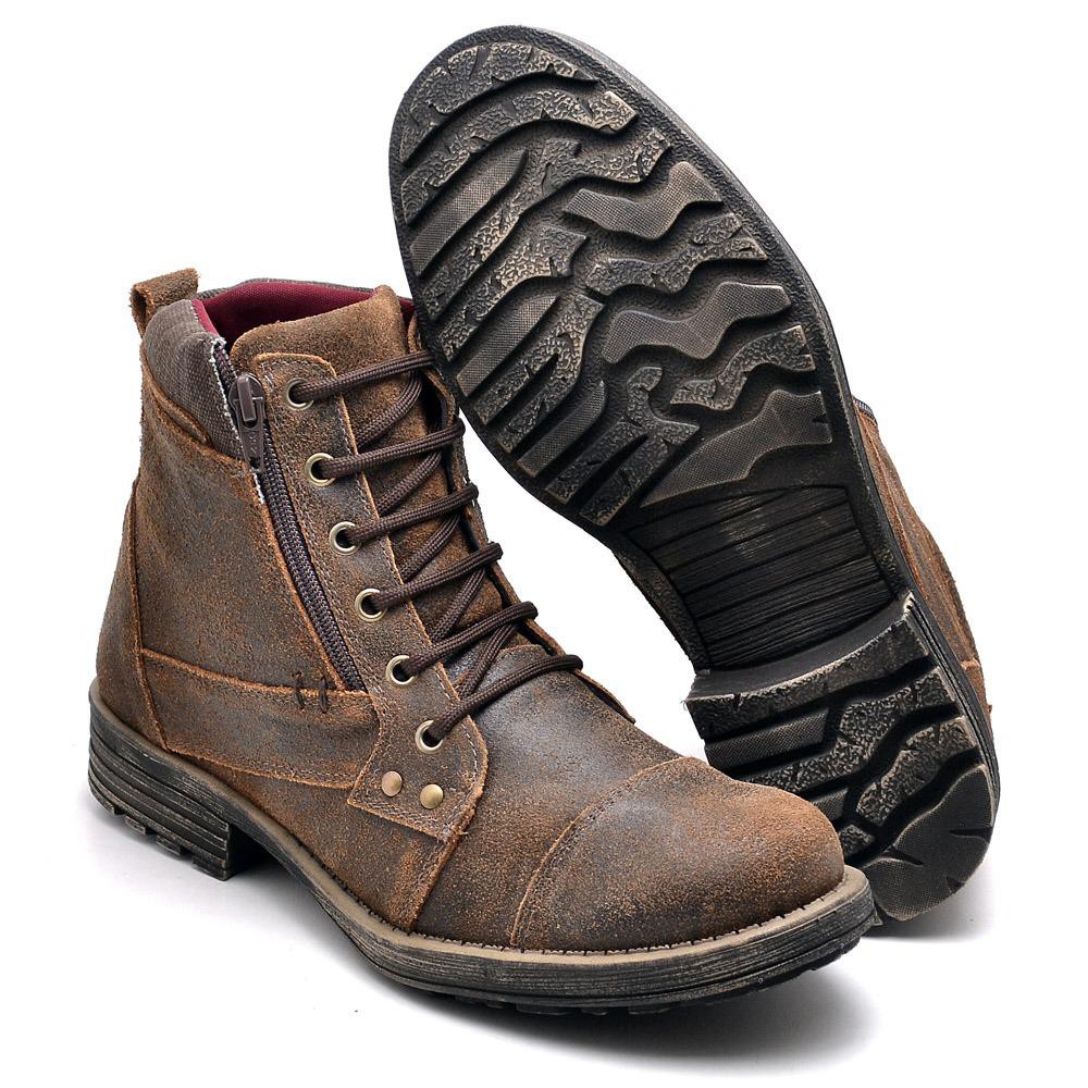 Bota Masculina Coturno Impermeável Couro Adventure off-rood - VIA