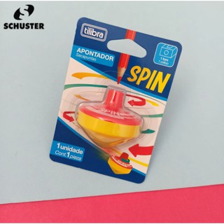 Apontador Escolar Peão Spin 1 Furo Tilibra 24479-U-U - Only Megastore