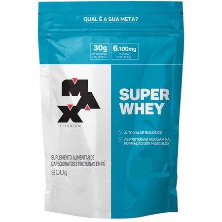 Super Whey Protein 900g Max Titanium – com BCAA e Colageno wey whay way