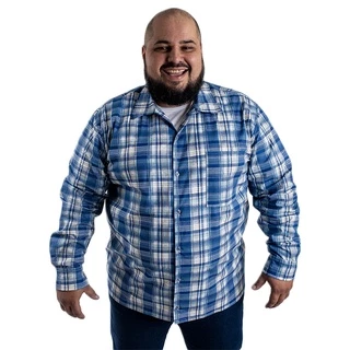 Camisa Xadrez Super Plus Size Masculina Manga Longa