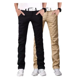 Kit/2 Calça Sarja Masculina Slim Com Elastano Casual Top
