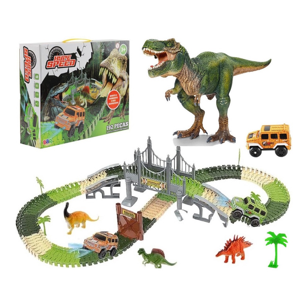 Pista Para Carrinhos De Brinquedo Jurassic Tiranossauro Rex