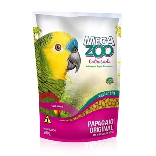 Ração Extrusada Megazoo Para Papagaio Regular Am16