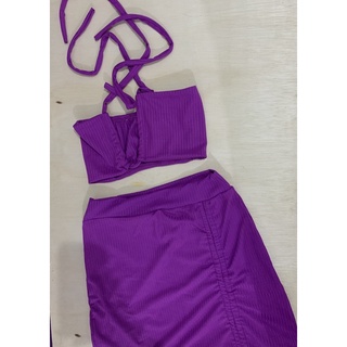 Conjunto Feminino de Top Cropped e Saia PLissada FRanzida Roupas Femininas  Moda Gringa no Shoptime