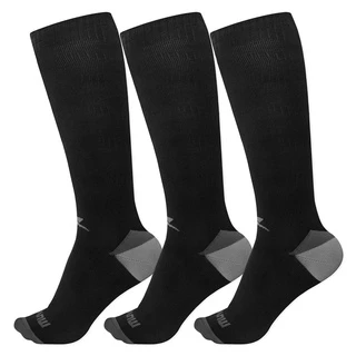 Kit 3 Pares Meia de Compressão Cano Longo Solid Muvin - Boa Respirabilidade Protege Contra Bolhas – Corrida Caminhada Ciclismo Fitness
