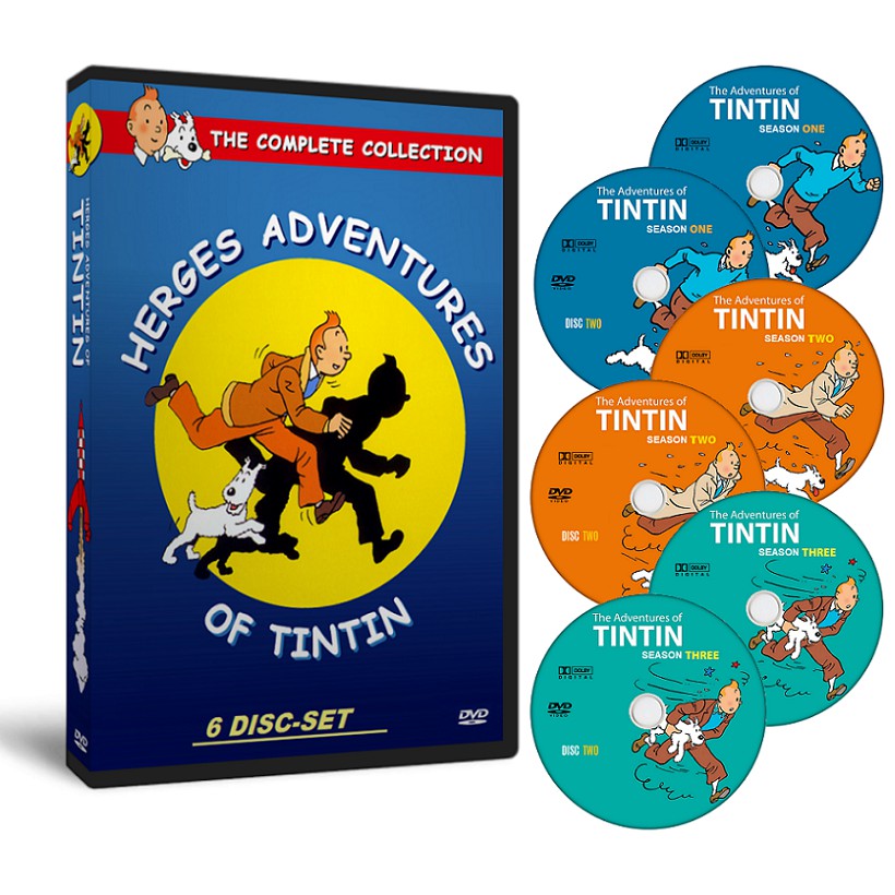 Dvd As Aventuras De Tintin 1991 - 1ª 2ª 3ª Temp. - Completo