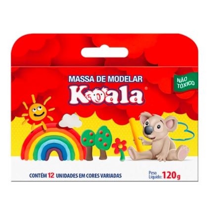 MASSINHA DE MODULAR 12 CORES KOALA 120 GR