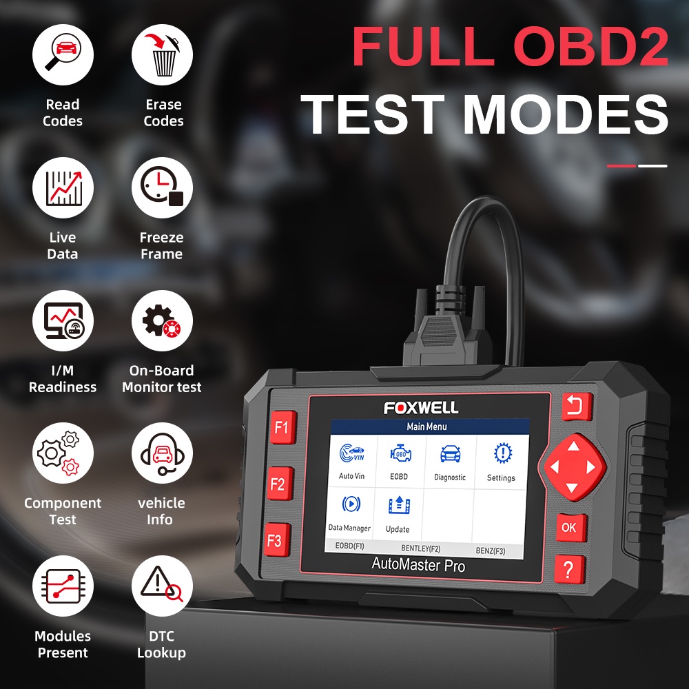 FOXWELL NT604 Elite Profissional Obd2 Scanner Odb2 Ferramenta De ...