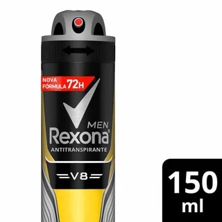 Desodorante Antitranspirante Aerosol Masculino Rexona V8 72 horas 150ml