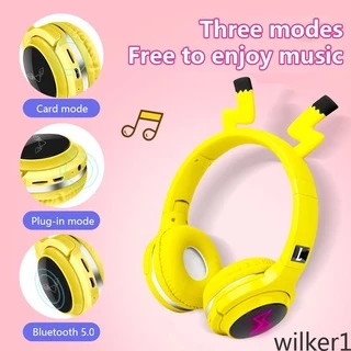 Headset / Fone De Ouvido Bluetooth Sem Fio Com Bluetooth Com Desenho Do Pikachu wilker1