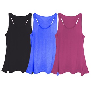 Kit 3 Camiseta Regata Feminina Plus Size Verão Várias Cores Tamanho Grande Mulher Poliéster