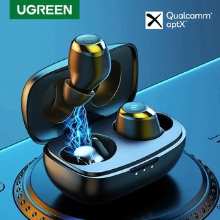 UGREEN Fones de ouvido HiTune Bluetooth sem fio com microfone aptX HiFi estéreo, fones de ouvido intra-auriculares CVC 8.0, cancelamento de ruído, chamadas claras, modo SuperBass atualizado, 27h de reprodução, controle de toque USB-C