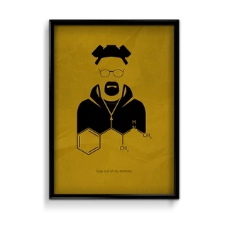Quadro Decorativo Breaking Bad Heisenberg Walter White Better Call Saul El Camino c/Moldura