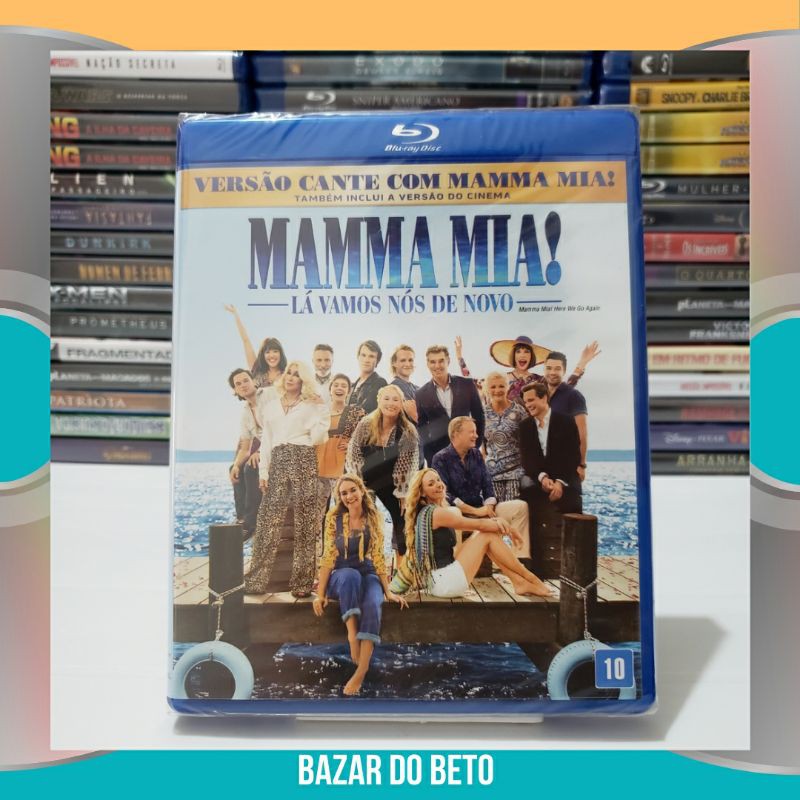 Blu-ray Mamma Mia - Lá Vamos Nós De Novo (lacrado)