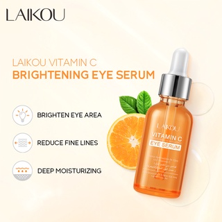LAIKOU Vitamina C Soro De Olhos Iluminar Círculos Escuros Remove Saco Cuidados Com A Pele 30ml